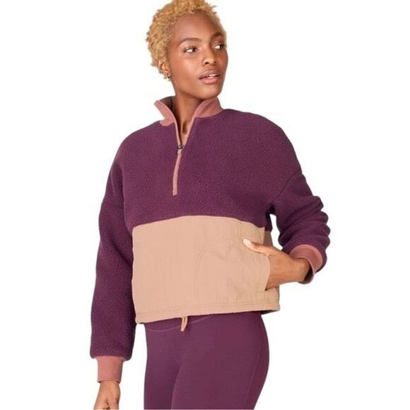Fabletics Mallory Fleece 1/4 Zipper Pullover Jacket Size Large NWT - Picture 1 of 13